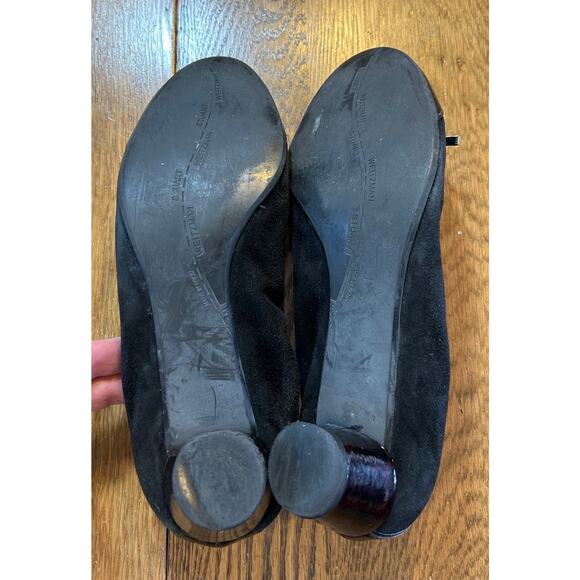 Stuart Weitzman Tippance Ballet Pump Black Suede Tortise Retail $350 Sz 10? - Picture 6 of 9